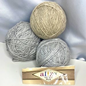 Lot of Grey & Beige Yarn 🧶